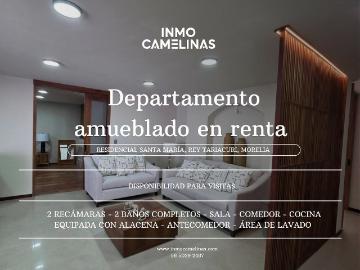 ¡DEPARTAMENTO AMUEBLADO EN RENTA! RESIDENCIAL SANTA MARÍA, MORELIA, MICH