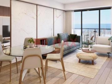 Departamento duplex en venta de estreno en Barranco vista al mar 126.53m2