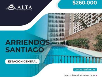 Departamento en Arriendo en Cercano Metro San Alberto Hurtado 1D 1B estacionamiento y bodega