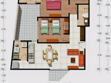 Departamento en Planta Baja con amplia terraza, Portales Norte