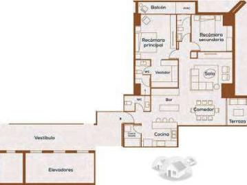 DEPARTAMENTO EN PREVENTA ZONA VALLE PONIENTE NUEVO LEON 2 dormitorios 142 m2