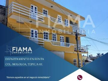 departamento en renta col. mololoa