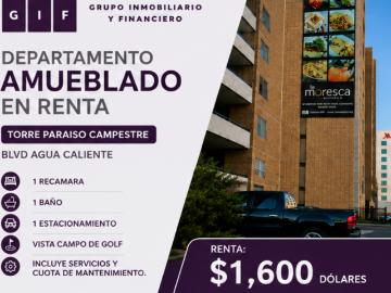 Departamento en renta Club Campestre De Tijuana, Boulevard Agua Caliente 11311, Chapultepec, Tijuana, Baja California, 22420, Mex