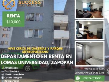 Departamento en Renta Amueblado – Lomas Universidad, Zapopan