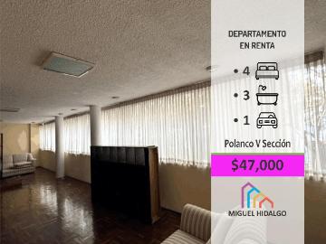 Departamento en renta Lope de Vega en Polanco V Secc Miguel Hidalgo