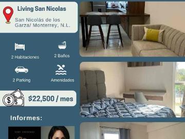Departamento en renta Living San Nicolás Torre J, Sin Nombre De Colonia 31, San Nicolás De Los Garza, Nuevo León, México