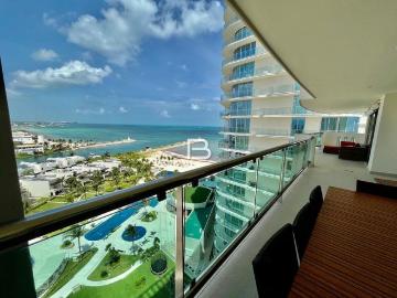 Departamento en renta Puerto Cancún, Cancún