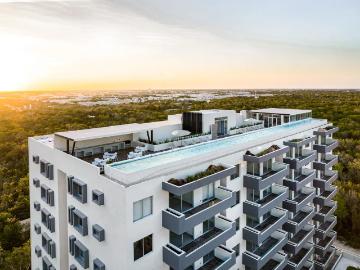 Departamento en Venta, 2 Recámaras, Terraza Techada, Av. Prol La Luna, Cancún