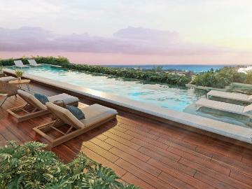 Departamento en venta de 2 rec?maras con rooftop, gym y piscina infinity ? Playa del Carme