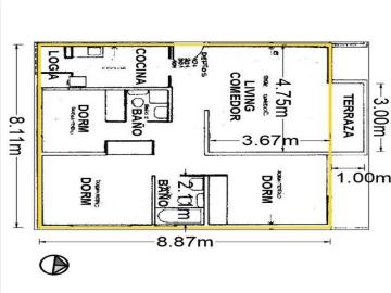 Departamento en Venta en Providencia 3 dormitorios 2 baños