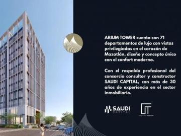 DEPARTAMENTO EN VENTA EN TORRE ARIUM, MAZATLAN, SINALOA