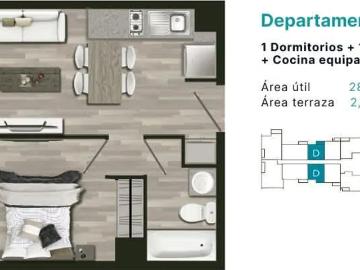 DEPARTAMENTO Edificio Nexus Vespucio, La Cisterna | 3 Dormitorios por 1989.00 en La Cisterna