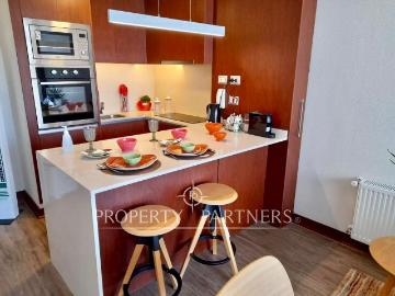 Departamento moderno de 1D 1B con cocina equipada, Av. Las Condes