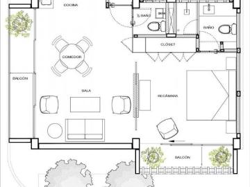 Departamento tipo loft en venta La Martinica, León Gto