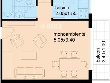 Departamento Venta monoambiente 40 años, 26m2, con balcón, Colombres 400, Almagro | Inmuebles Clarín