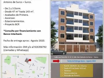 Departamentos en Surco Pre venta / Descuentos de 3%, 5%y hasta 10%!