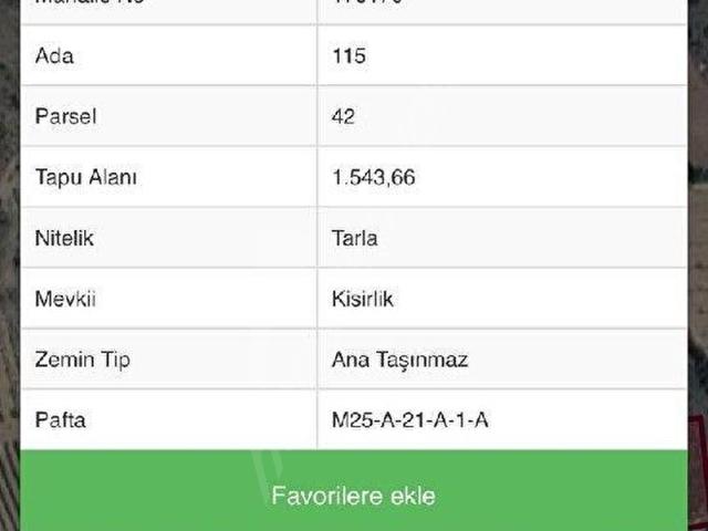 DEREGÜMÜ'DE YATIRIMLIK TARLA