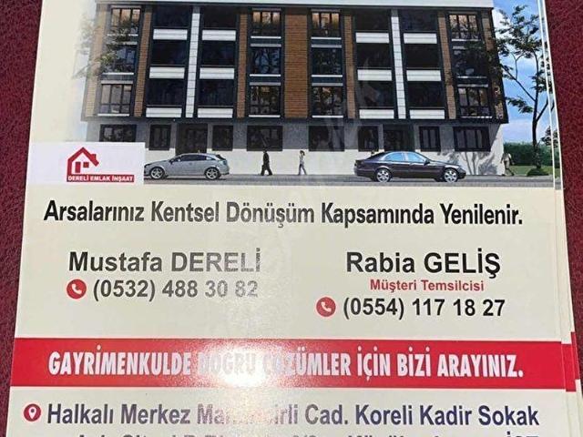 DERELİEMLAKTAN İNONU MAH SATILIK 164 M2 İMARLI ARSA