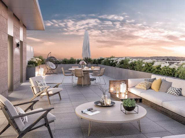 DERNIER ÉTAGE avec 98m² de TERRASSE, Calme et Cadre Verdoyant 4 pièces, 83 m²