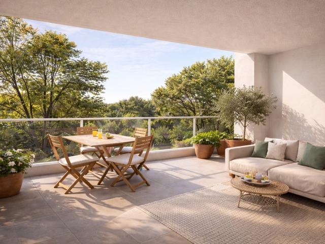 Dernier étage avec grande terrasse – T3 neuf à Aix en Provence Célony 3 pièces, 65 m²