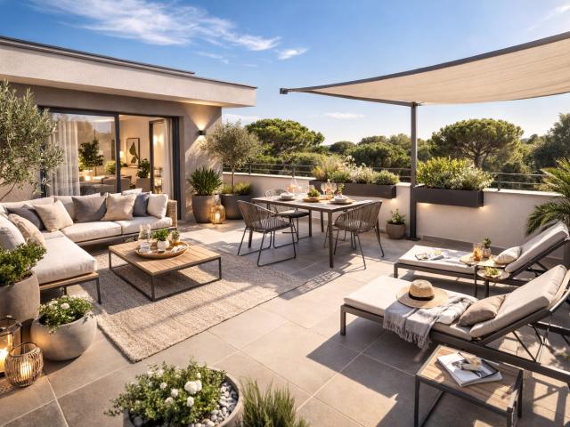 DERNIER ETAGE AVEC TERRASSE TROPEZIENNE POUR CE SUBLIME T3 AU PIN DE BORMES 3 pièces, 65 m²