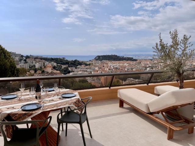 Dernier etage vue panoramique nice mont alban