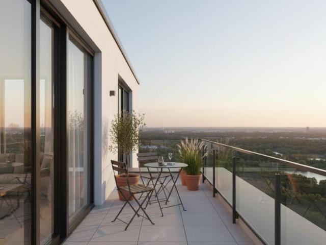 Dernier étage – 4 pièces d’exception avec grand balcon et vue dégagée – Expo Sud Est 2 Parking