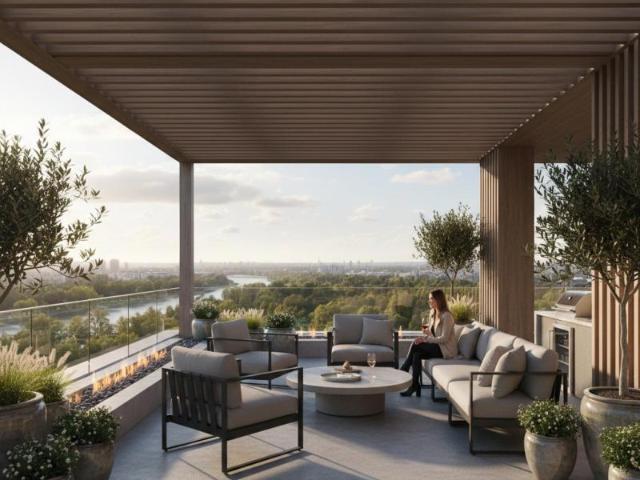 DERNIER ÉTAGE 50 M2 DE BALCON AGRÉABLE APPARTEMENT 4 PIÈCES AU COEUR QUARTIER RÉSIDENTIEL