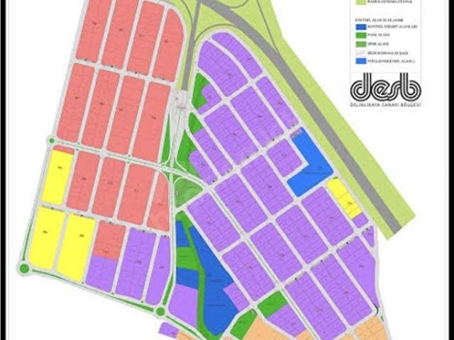 DESB Deliklikaya Özel Endüstri Bölgesinde Satılık 5.900 m2 Arsa