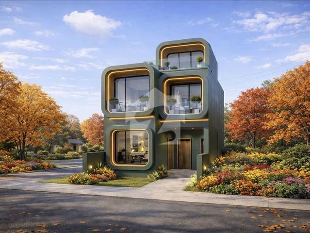 Designer House With Futuristic Elevation