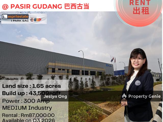 Detached Factory at Pasir Gudang for Rent