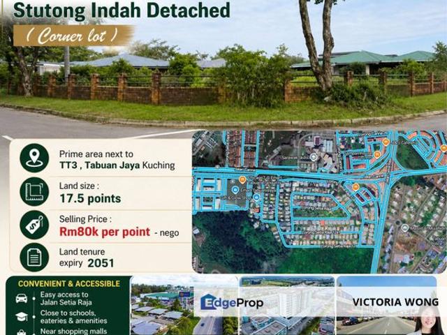 Detached Lot Land For Sale Stutong Indah Kuching