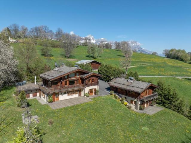 Deux chalets indépendants avec studio, face au Mont Blanc