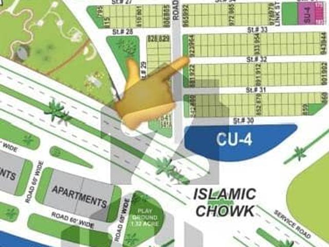 DHA Multan sector U 10 Marla 65ft road corner extra land residential plot near to park, Masjid and commercial