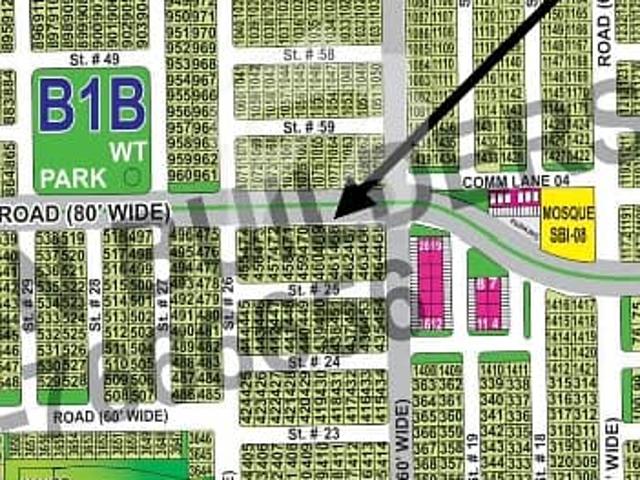 DHA Multan Sector B1 10 Marla 80ft Facing Residential Plot Near To Park, Masjid And Commercial