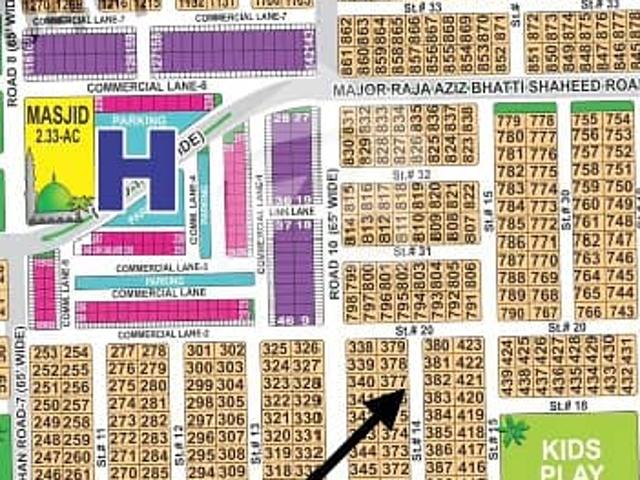 DHA Multan sector H 1 kanal residential plot near to Park, Masjid and commercial. Direct access to 300ft road