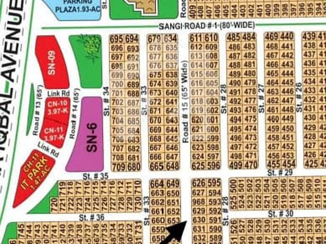 DHA Multan Sector N 1 Kanal 65ft Road Facing Residential Plot Near To Park, Masjid And Commercial