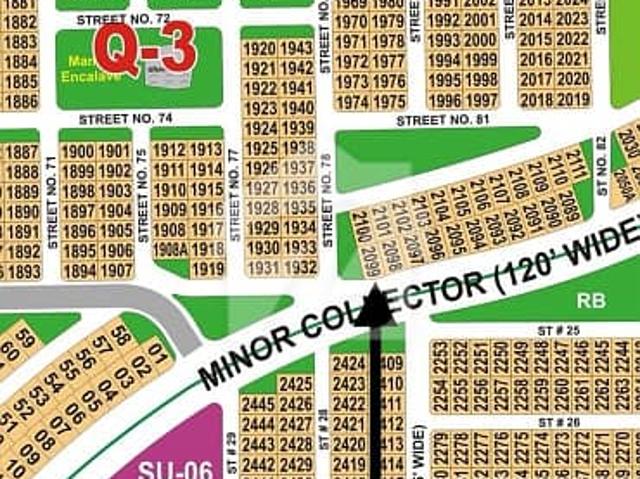 DHA Multan Sector Q 1 Kanal 120ft Road Corner Extra Land Plot Near To Park, Masjid And Commercial. Plot For Sale