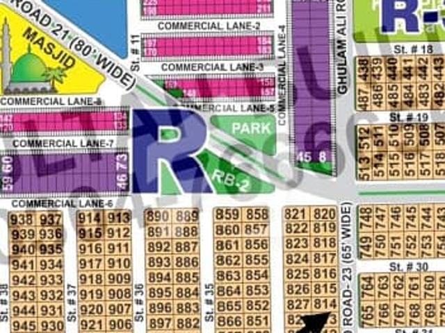 DHA Multan Sector R 1 Kanal 65ft Road Facing Residential Plot Near To Park, Masjid And Commercial