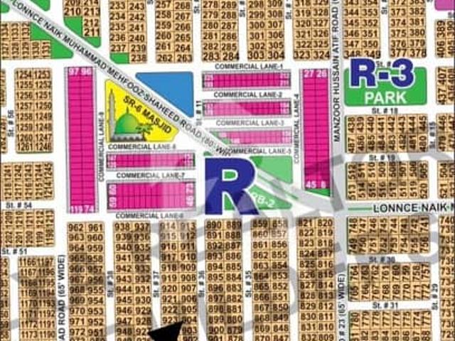 DHA Multan sector R 1 kanal residential plot near to park, Masjid and commercial