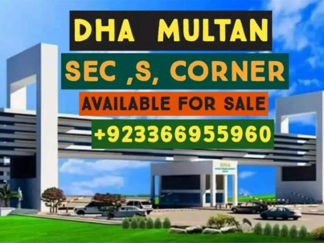DHA MULTANSec, S corner plote very hot location available for sale Multan DHA Defence ID 14927