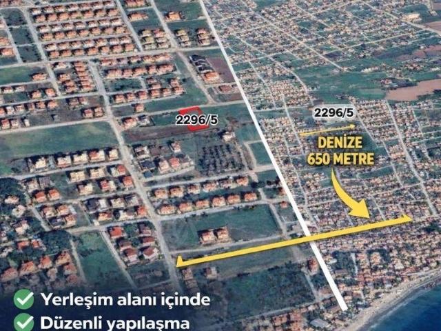 DİKİLİ ÜMMETOĞLUNDAN VİLLA İMARLI ARSA DENİZE 650 METRE