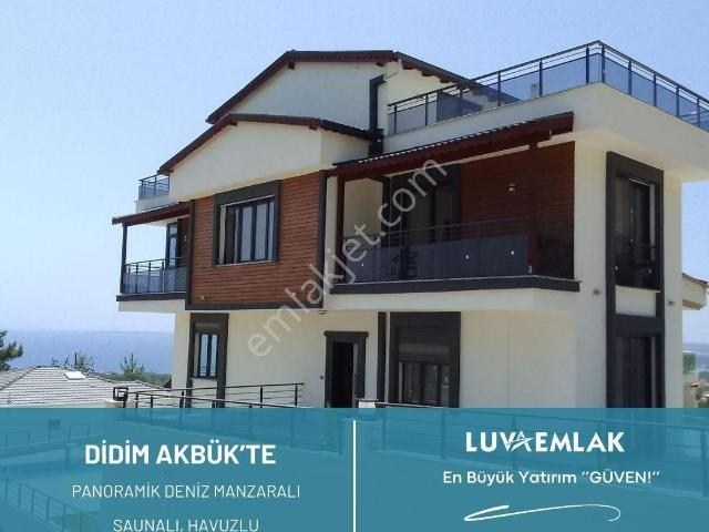Didim Akbükte Deniz Ve Doğa Manzaralı Havuzlu Saunalı 6+1 Villa