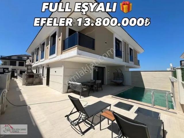 Didim Efeler'de Full Eşyalı Lüks 3+1 Villa