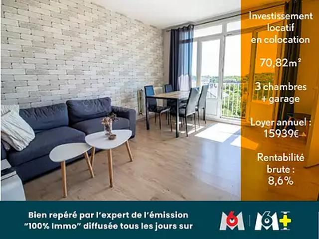 Dijon 21000 Achat / Vente appartement 4 pièces t4 balcon