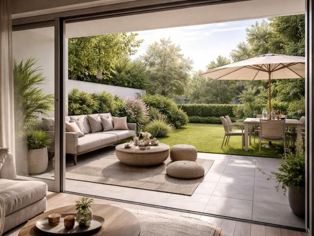 DIJON SUD AU CŒUR D’UN MAGNIFIQUE PARC PAYSAGE T3 NEUF AVEC TERRASSE & JARDIN 3 pièces, 65 m²