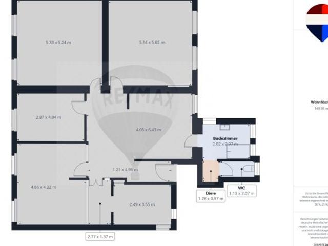 Dillingen Saar: Repräsentative Gewerbeeinheit, ca. 141 m², für Büro, Kanzlei, Praxis oder Schulungsräume