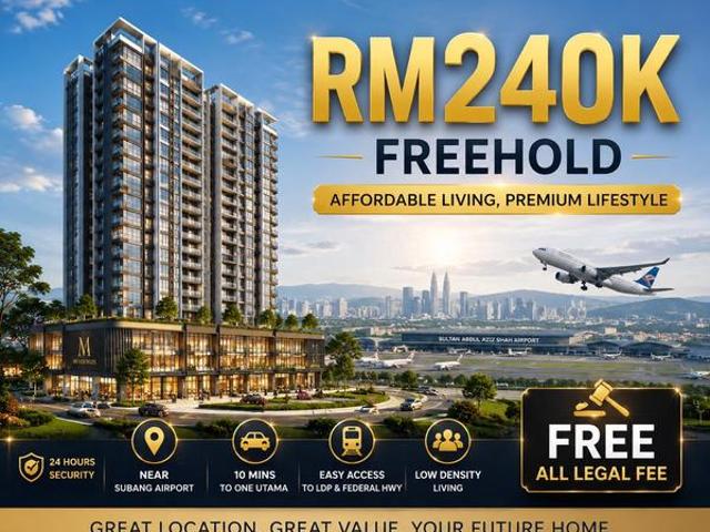 Direct link DASH Near Subang Airport 2 ROOM 2 CARPARK Full Loan