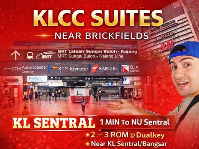 Direct TO Bangsar Next LRTMRTKL Sentral 23 ROOM Dualkey Rental