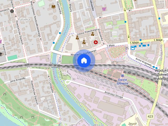 Kawalerka wolnostojąca, bez czynszu w centrum Opola do wynajęcia
